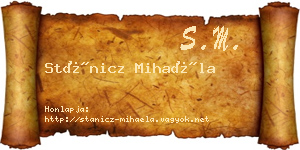 Stánicz Mihaéla névjegykártya